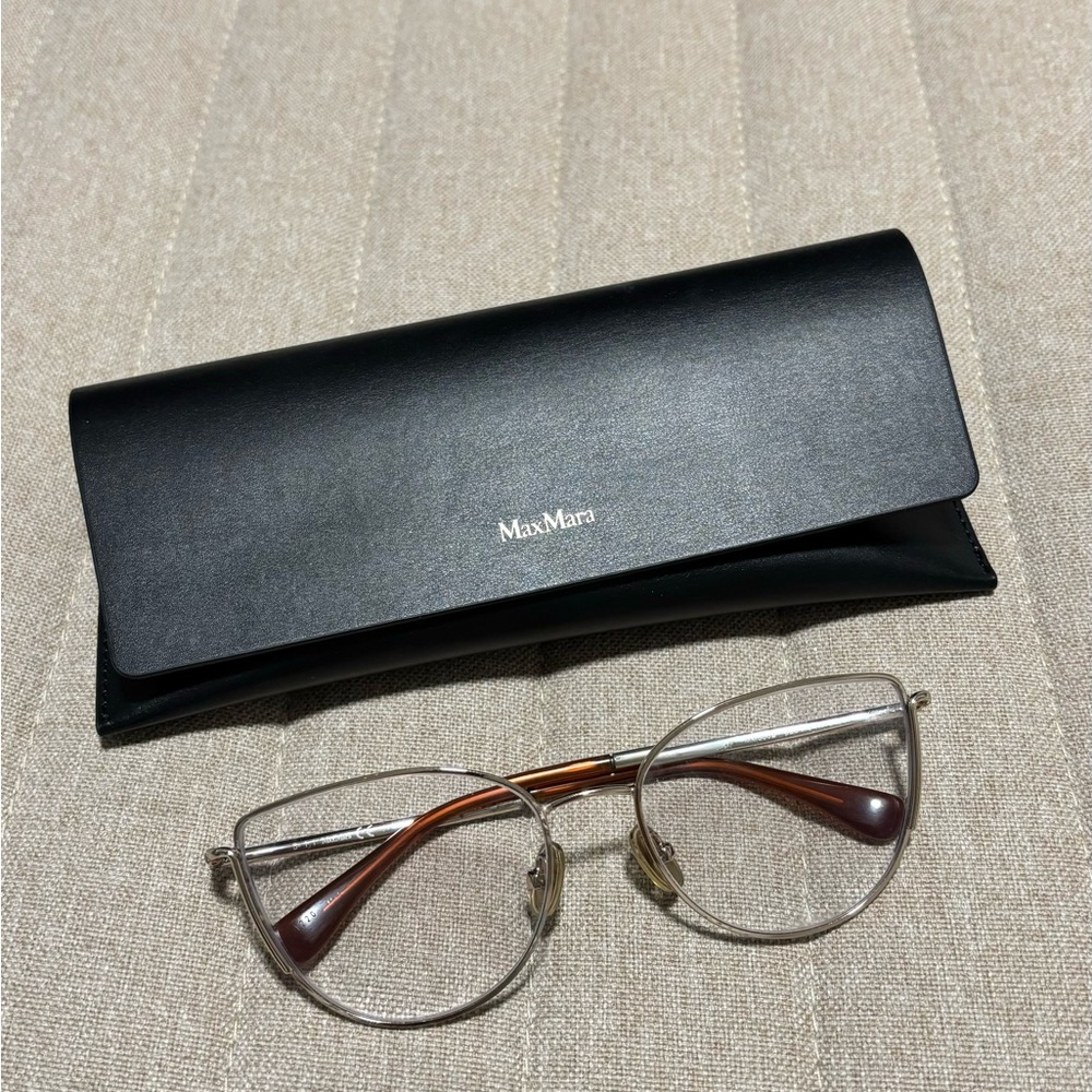 MaxMara Gold Metal Glasses Frames